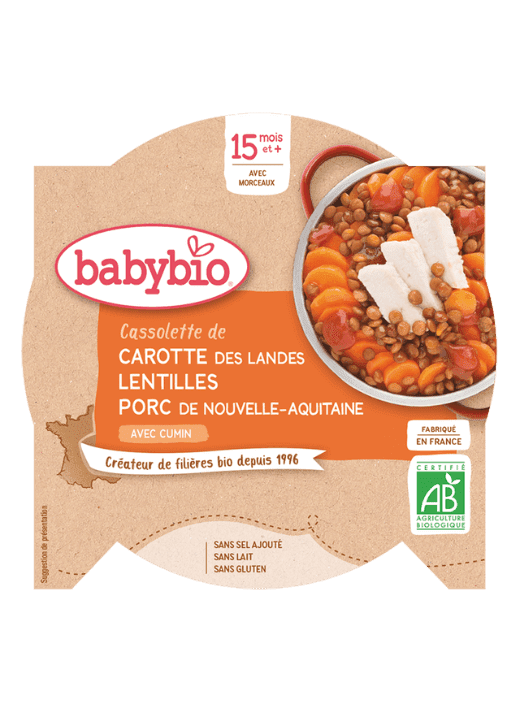 Babybio bravčové mäso z Novej Akvitánie so šošovkou a štipkou rasce 260 g